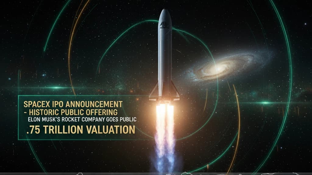 SpaceX IPO Filing Confirmed: Musk's Rocket Giant Targets $1.75 Trillion Valuation in Historic Debut